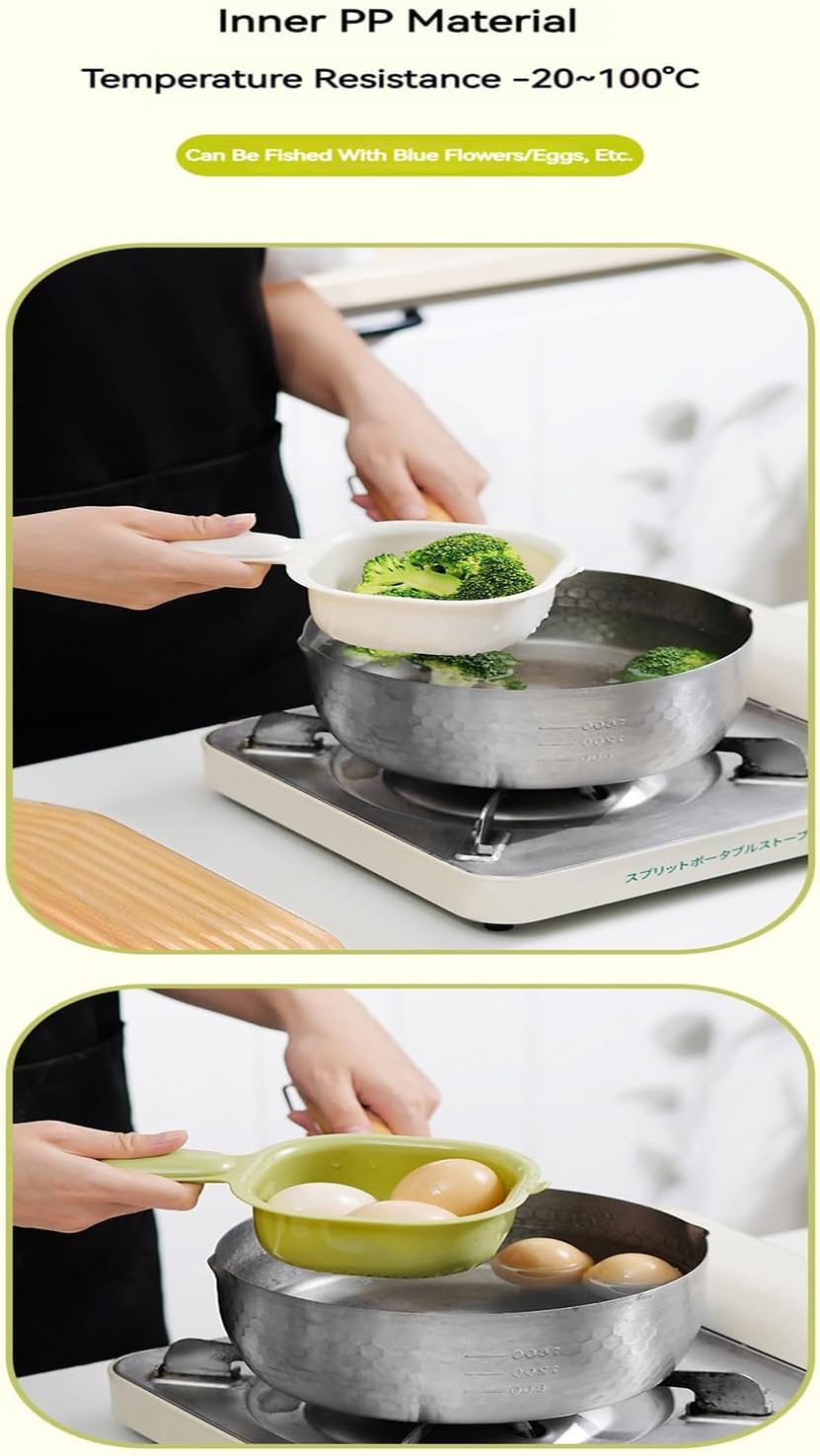 Small Fruit Colander.Fruit Rinser Strainer Container Dual-Layer Vegetable Cutting And Draining Basket.Watermelon Bowl With Strainer For Mini Berry And Tomato Grape Washer (Purple)