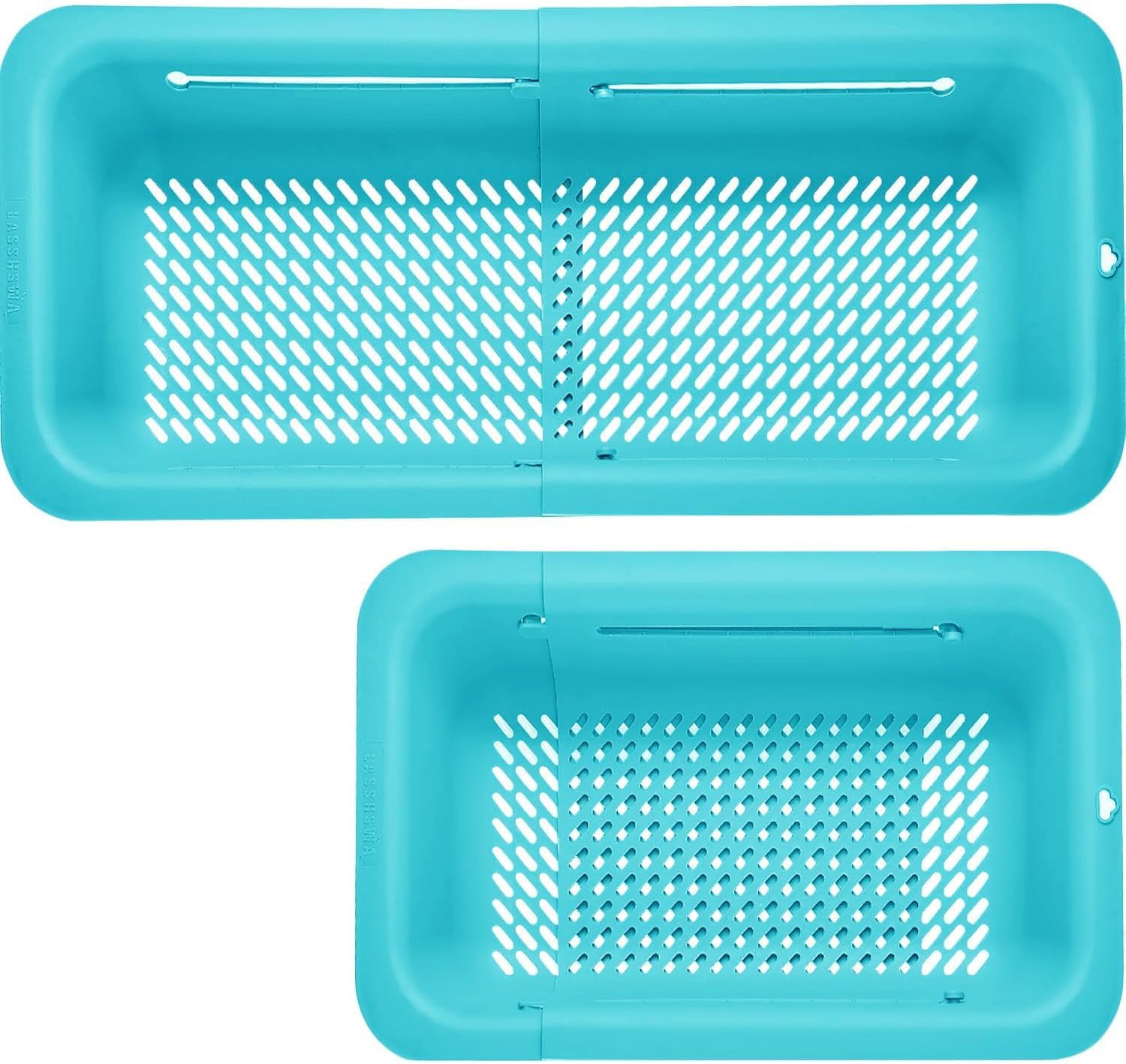 LASSHSWA Collapsible Colander for Kitchen. Over the Sink Strainer Basket for Kitchen. Fruit Pasta Food Strainer Expandable Plastic Colander BPA Free (Black)